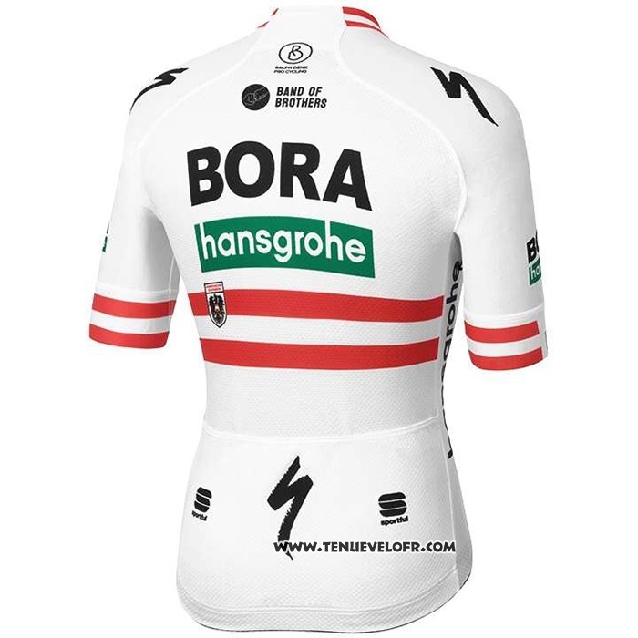 2020 Maillot Ciclismo Bora Champion L'autriche Manches Courtes et Cuissard